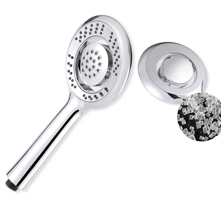 Roku dušas galva ar vieglu tīrīšanas strūklu, elastīga daudzfunkciju izsmidzināšana, lietusgāze, Chome apdare